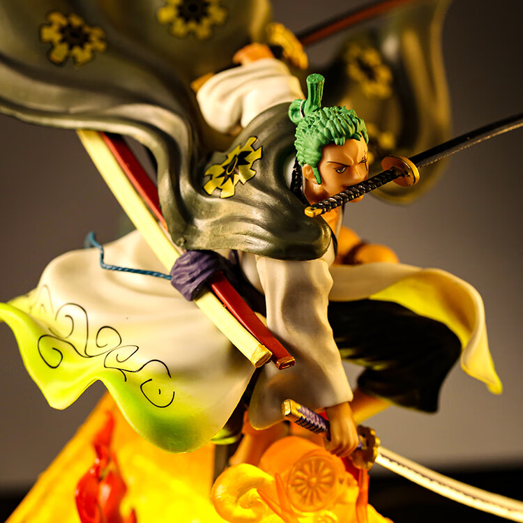 万代(bandai)海贼王手办正版限量版 gk索大和服和之国屋顶索隆三刀流