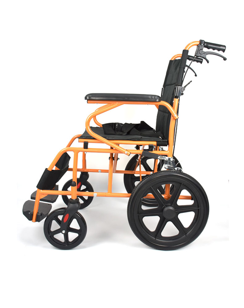 jd健康轮椅可折叠超轻便携小老人家用铝合金代步车手推多功能轮椅16寸
