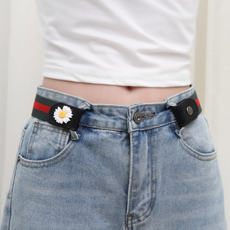 希尔库班女士穿的牛仔裤腰带松紧的抖音网红同款无痕懒人腰带女隐形