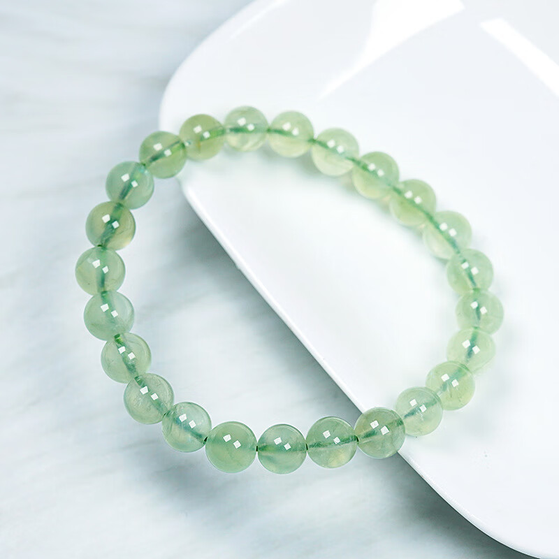 莆匠人 葡萄石水晶手链 翡翠绿葡萄石手串 流行时尚饰品手饰 男士女士