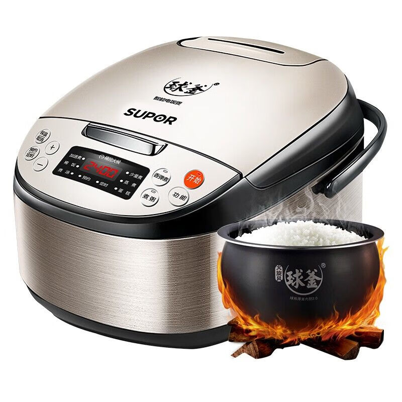 苏泊尔球釜电饭煲家用多功能柴火饭电饭锅预约智能40fc873方煲 苏泊尔