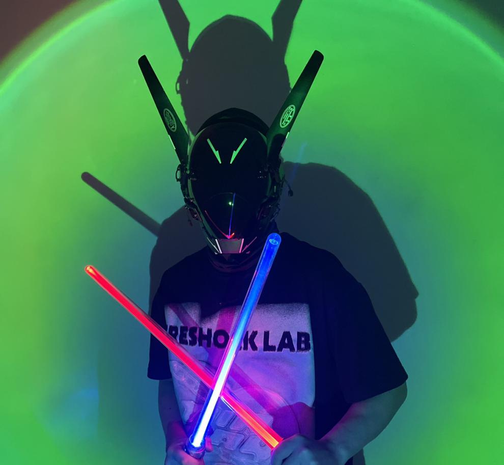 机械飞升赛博朋克面具cosplay面罩角色扮演摄影街拍面具演出道具个性