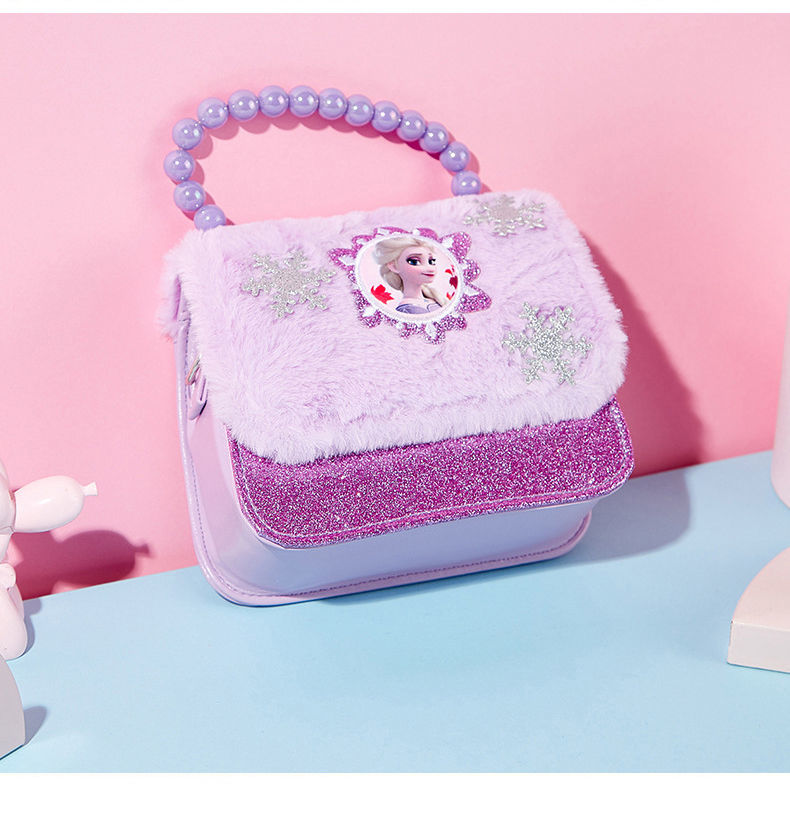 迪士尼disney新款冰雪奇缘儿童斜挎包公主时尚女童手提小包包宝宝单肩