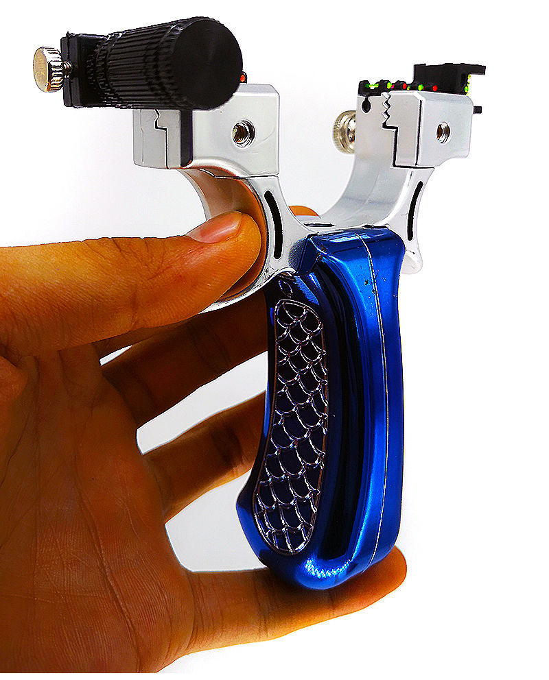 霸龙激光弹弓扁皮筋红外线高精度树脂户外实战打按快压免绑猎光纤瞄钛