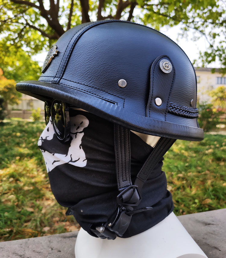 复古哈雷水瓢盔欧式摩盔63656668cm特大码xxxxl机车大头头盔半盔四季