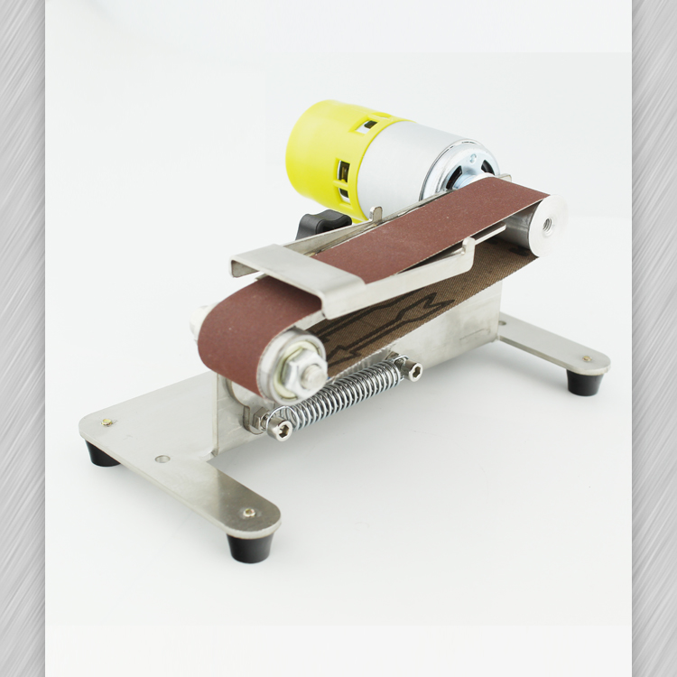 迷你砂带机磨刀用小型电动机抛光机磨刀神器台式打磨机磨刀机砂光机