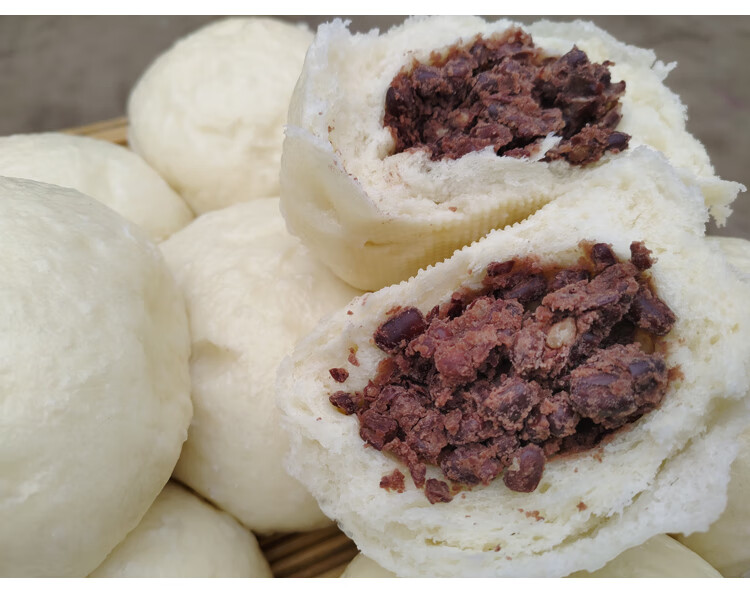 苏北宿迁特产泗阳王集红豆馒头新鲜现做沭阳小馒头泗洪红豆陷饼2000g