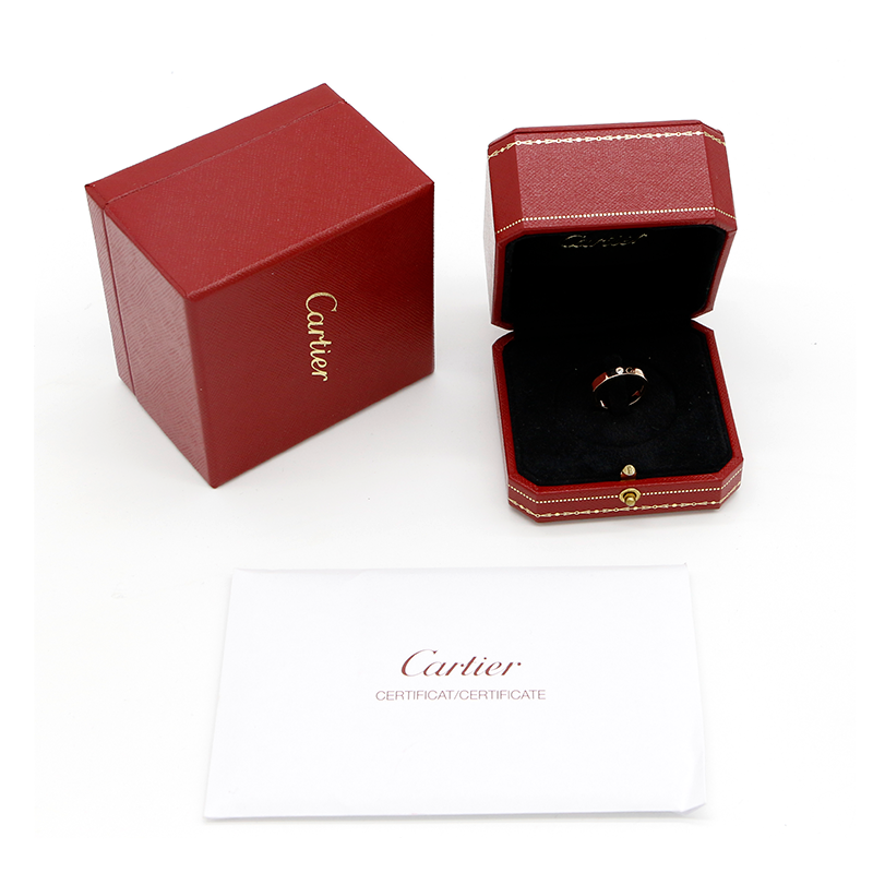 【正品鉴定】cartier卡地亚戒指 男女同款 毫米宽镶嵌1颗钻石cde