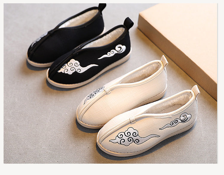 海晴宇三月三儿童壮族服装三月三鞋子汉服鞋男童汉服靴子民族古风老