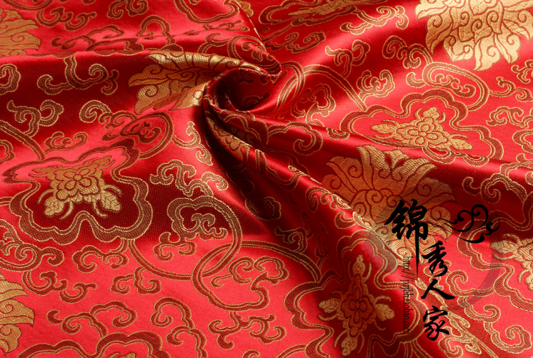 织锦缎布料织锦缎面料 古装汉服仿古服装面料喜庆场景布置布料织锦缎