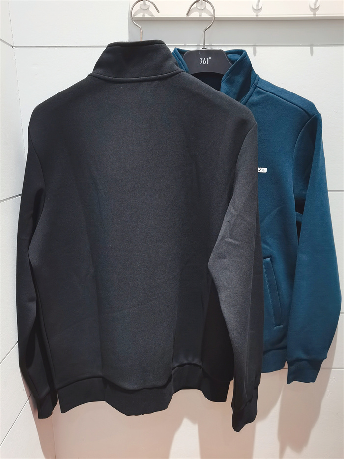 361° 361男装立领运动卫衣22秋款开衫休闲拉链运动服外套002a 玄青