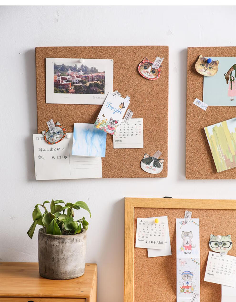 软木板ins北欧挂式家用创意照片墙背景宿舍留言板记事幼儿园公告栏美