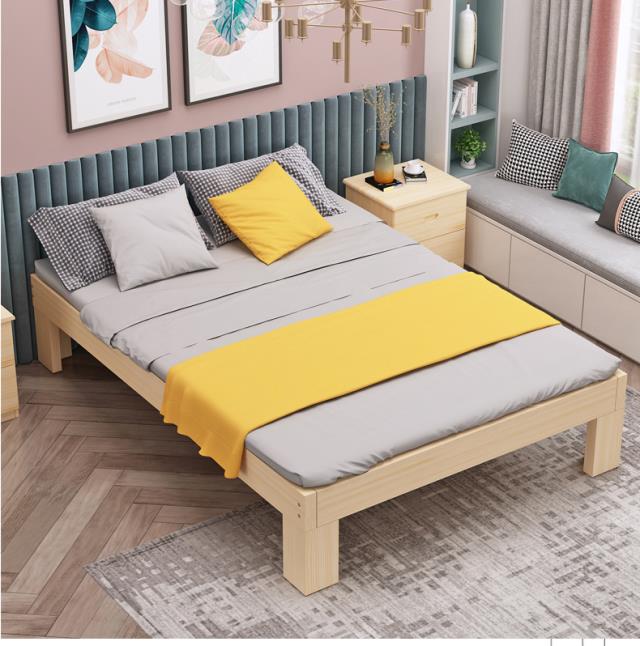 床架子排骨架床架无头简约现代落地榻榻米床板式实木床体无床头