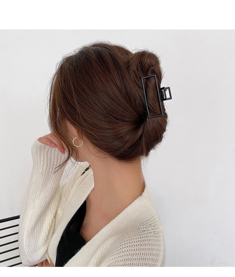 抓夹女夏季迷你鲨鱼夹子头饰后脑勺高马尾神器固定发夹17银色手抓36cm