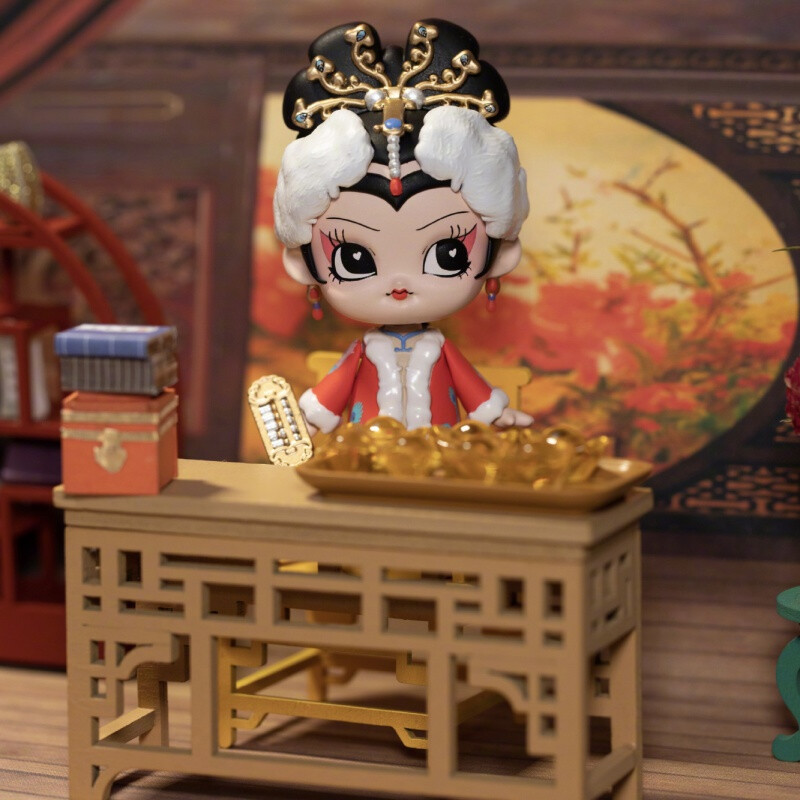 红楼梦盲盒授权林黛玉贾宝玉明盒闭眼表情配件摆件玩偶周边潮玩公仔两