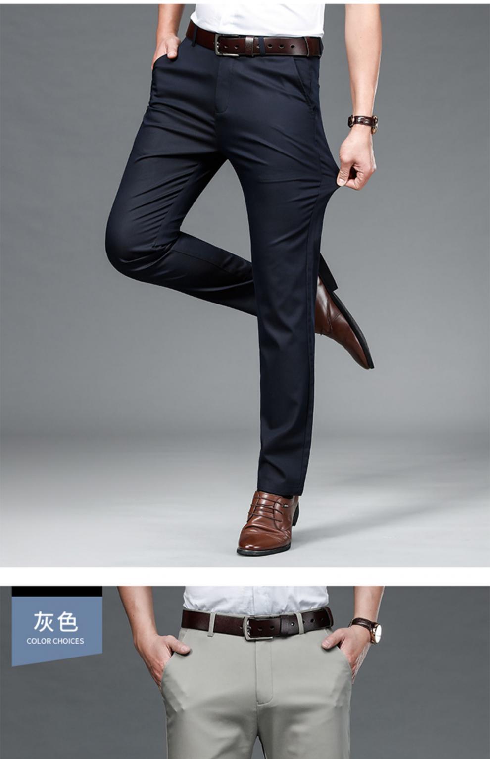 利郎z休闲裤男装春夏季修身裤商务西裤免烫直筒裤中青年男士长裤子s