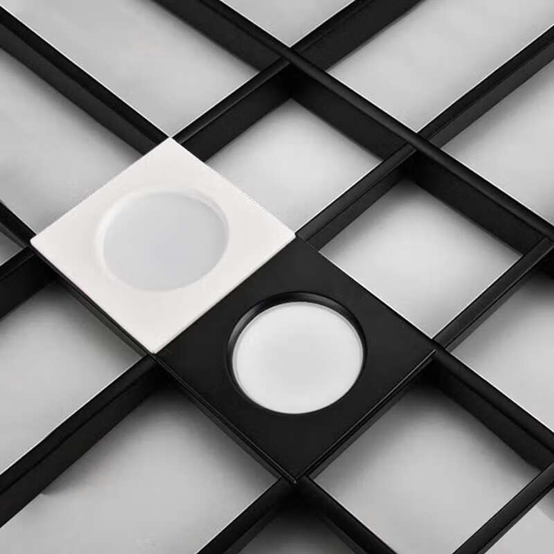 led格栅筒灯15x15黑色网格子吊顶灯架10*10公分方形筒灯 白15x15 18w