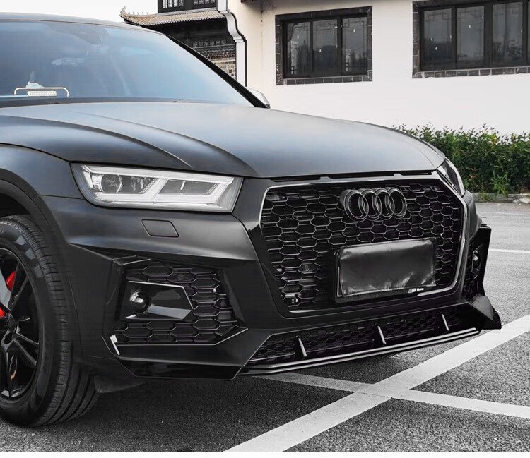 奥迪q5l改装 黑武士适用于q5l后唇rsq5蜂窝中网mtm星耀大包围外观前脸
