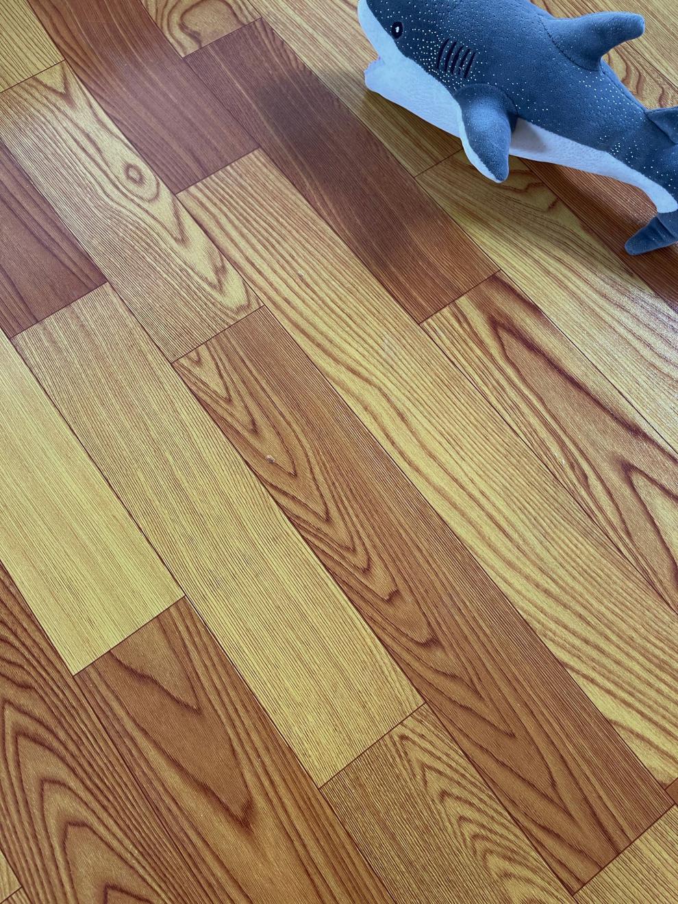 33米宽实心塑胶工程革双面水阻燃滑卷材商用地板3米宽蓝理石