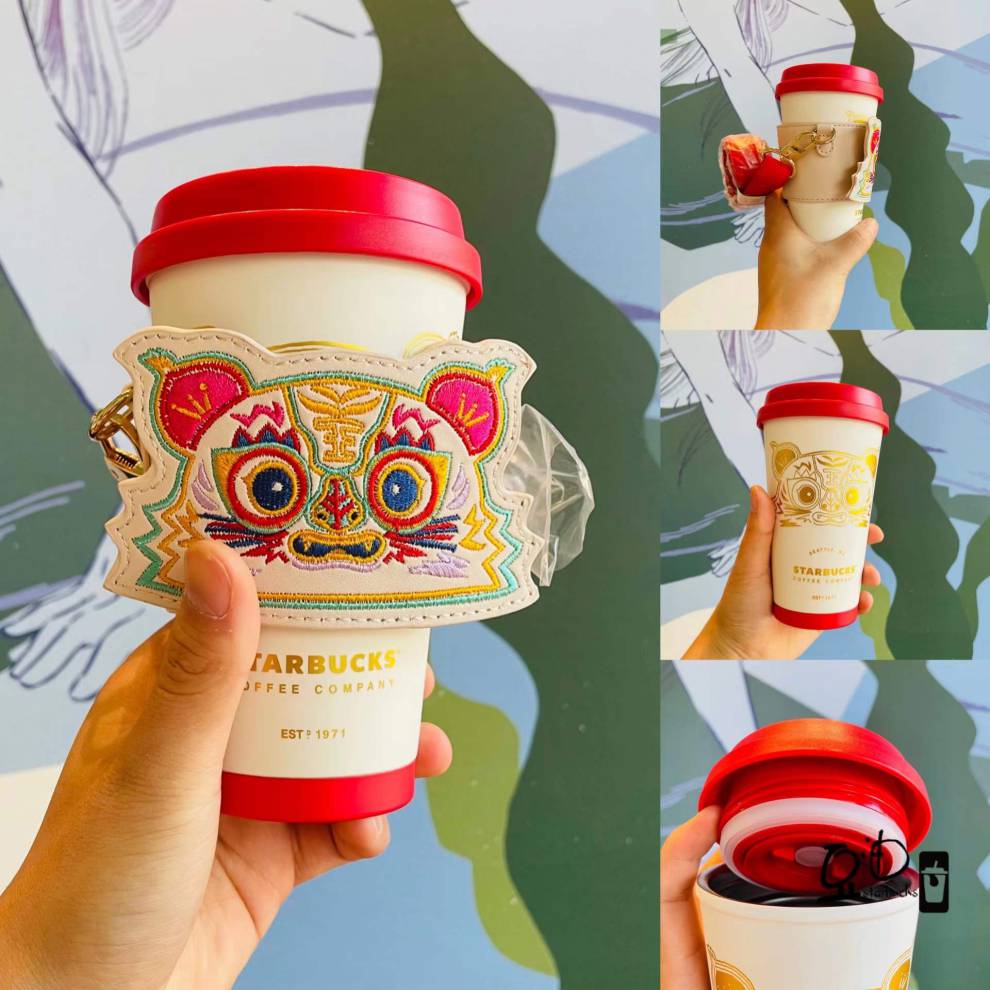 萌虎瓷杯虎年杯子2022白虎纹传统萌虎生肖保温随行玻璃