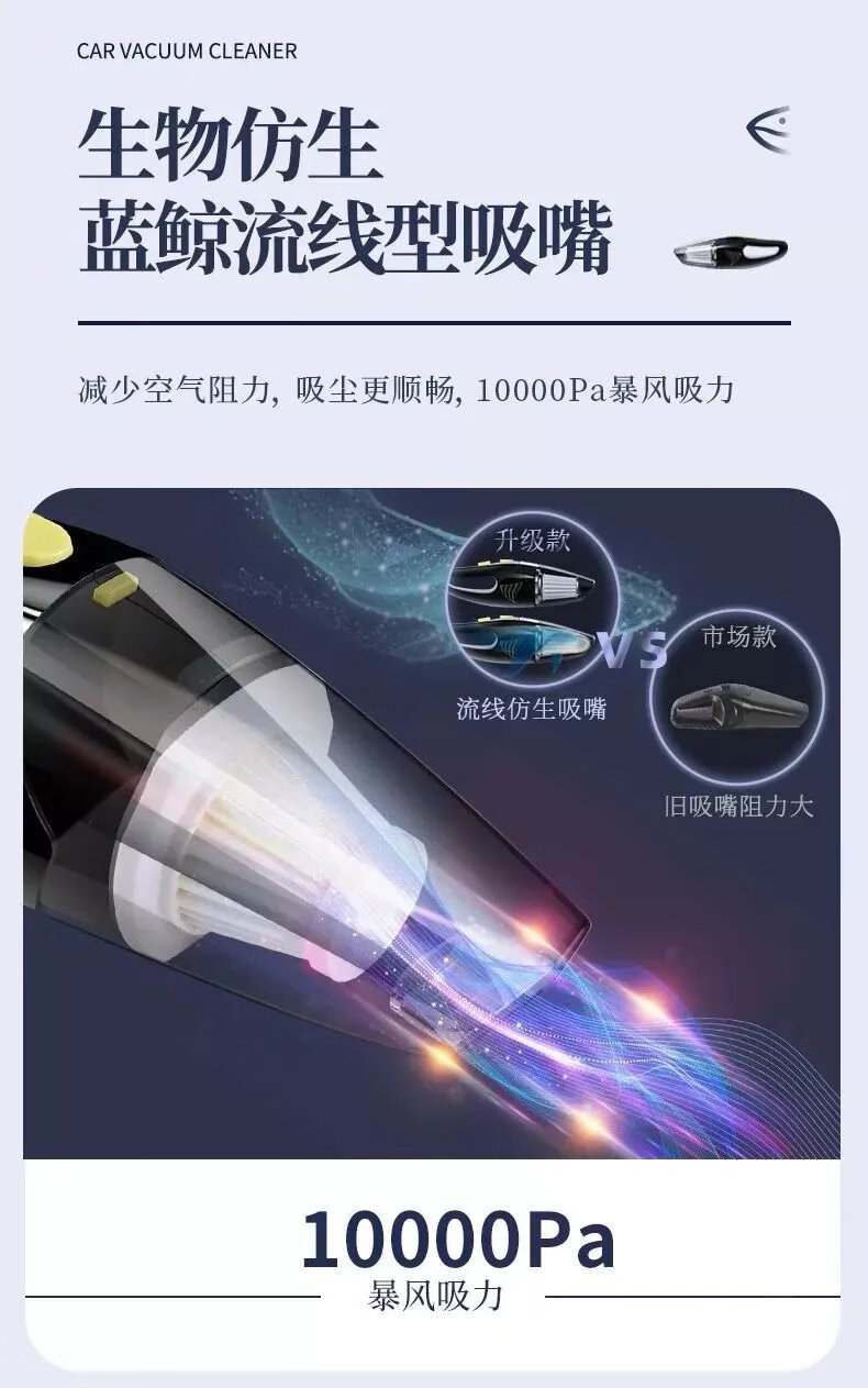 4，車載吸塵器無線充電家車兩用大功率小型車用吸力吸塵器12 哈雷尊享版【無線紅色】17000帕