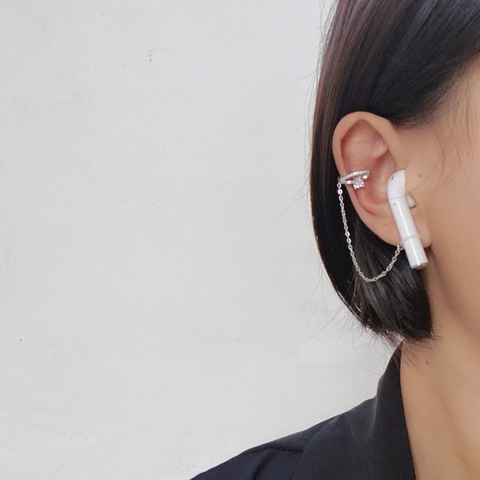 耳骨夹耳机防丢耳环蓝牙无线耳机保护耳夹耳饰耳骨夹耳钉耳挂防掉绳皮