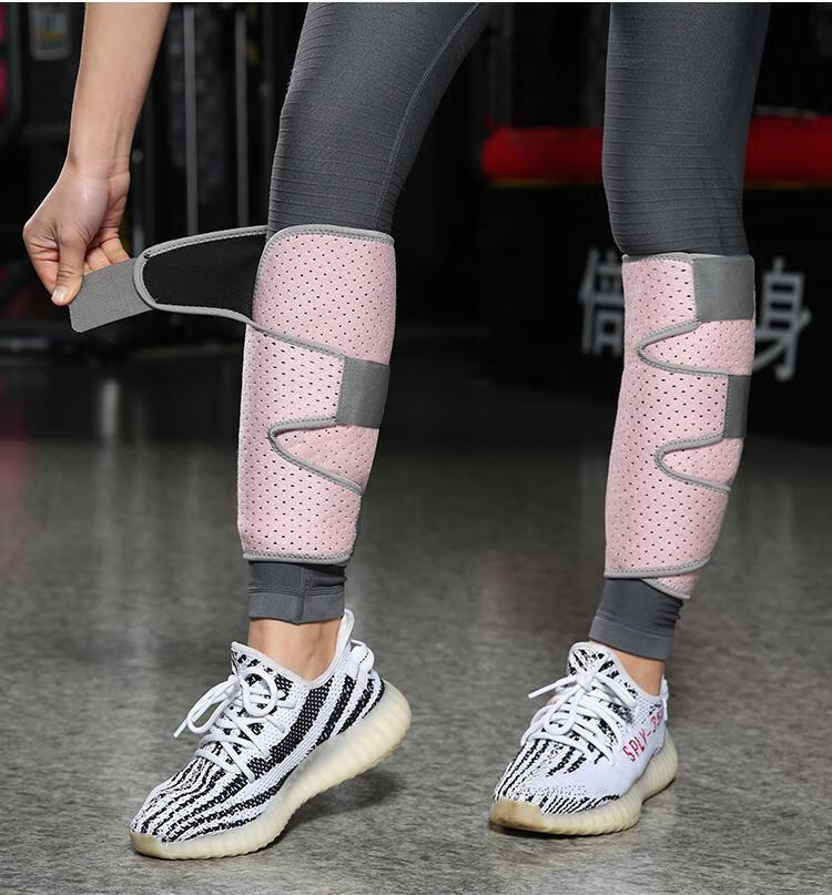 阙时翊运动护小腿绑带肌肉跑步塑形防抽筋束腿马拉松压缩套绑腿粉色