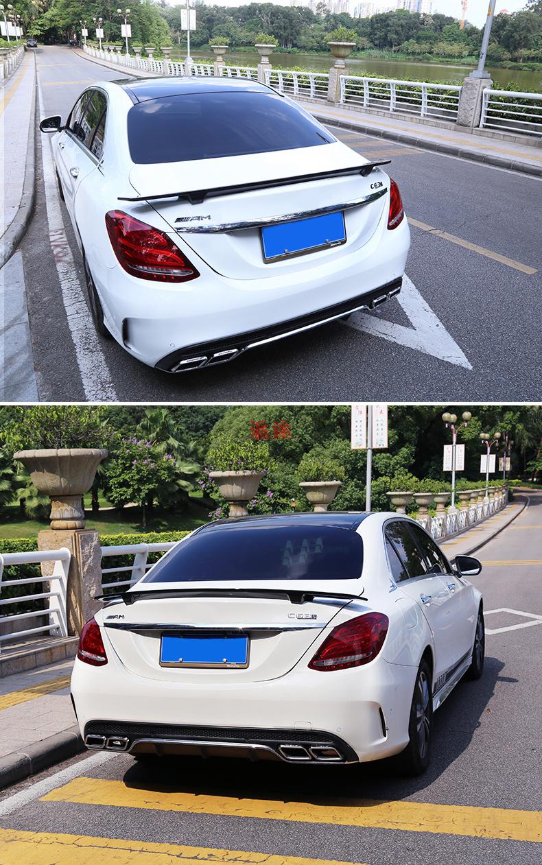 奔驰新c级尾翼a200lc260le300l改装定风压尾扰流板改装专用尾翼1521款