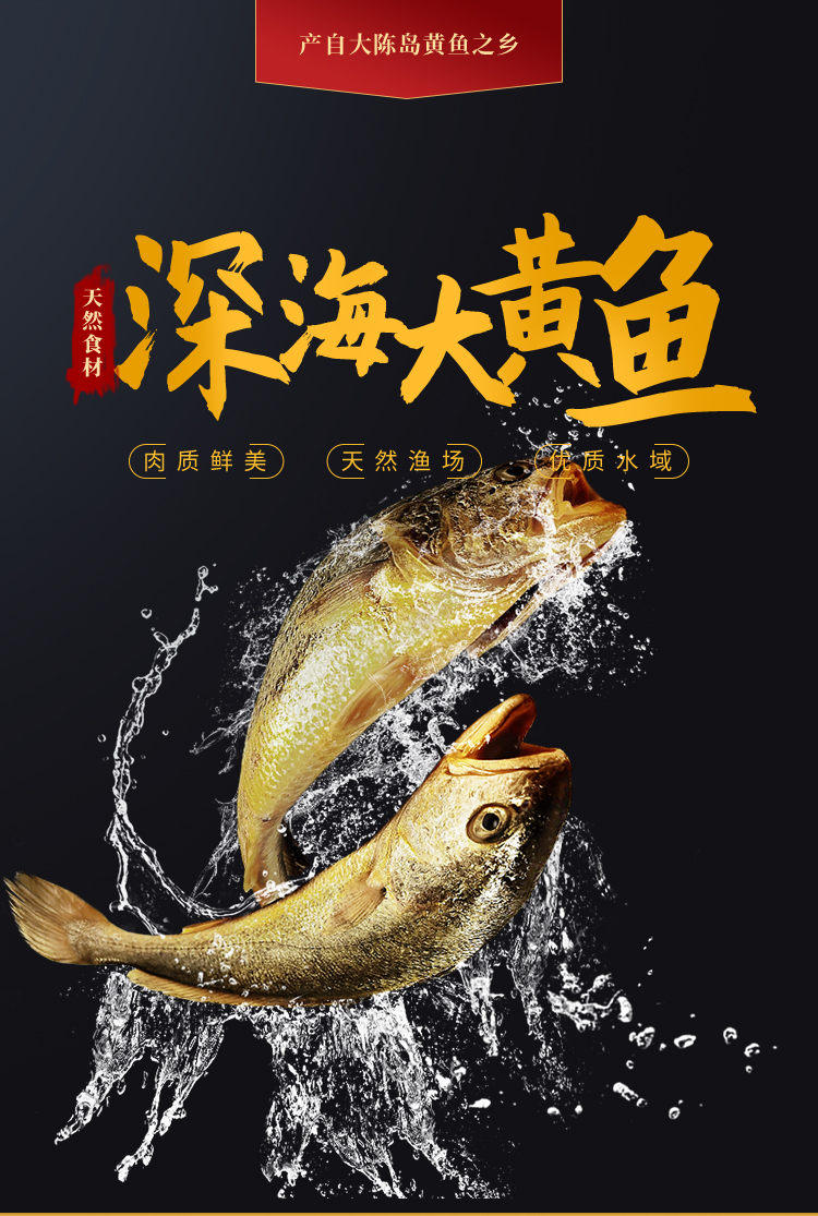 正宗东海大陈岛大黄鱼新鲜黄鱼鲞新鲜黄花鱼冰鲜海鲜舟山特产礼盒腾旺