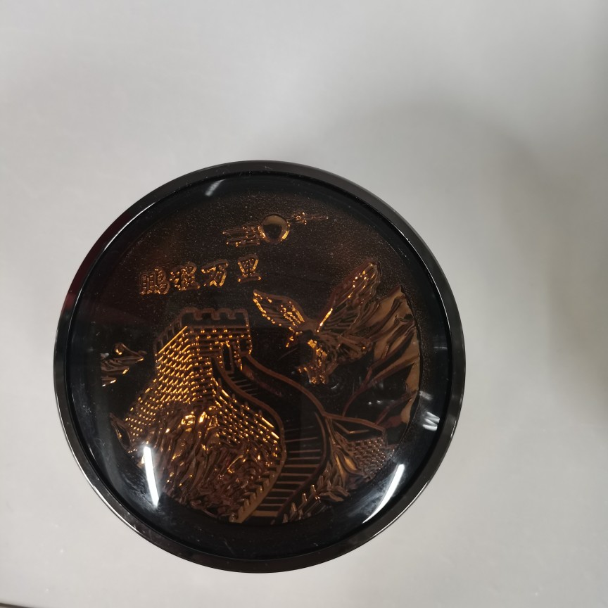 康腾水晶玻璃杯 康腾鹏程万里双层水晶玻璃杯泡茶水杯便携式防烫隔热