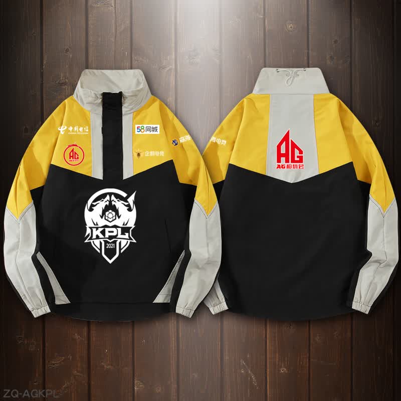 ag超玩会队服梦泪一诺王者游戏kpl大码男生套头夹克衣服 绿色4 xs