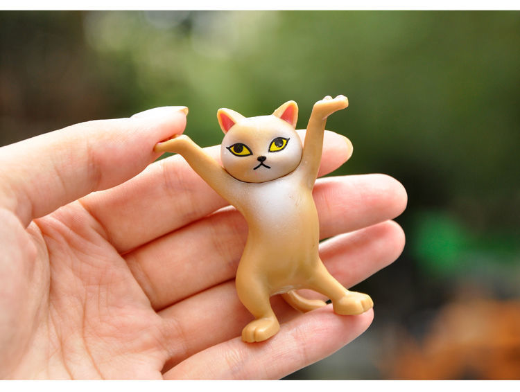 妖娆猫托盘新品二代ins日系妖娆猫笔托学生可爱桌面摆件猫咪笔架创意