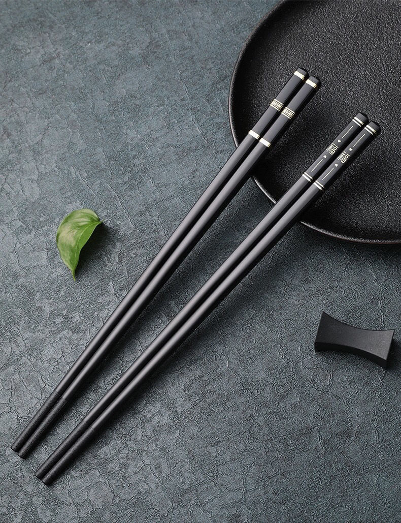 防滑合金筷子防霉防滑耐高温家用酒店餐具高端筷子金陵长城20双礼盒装