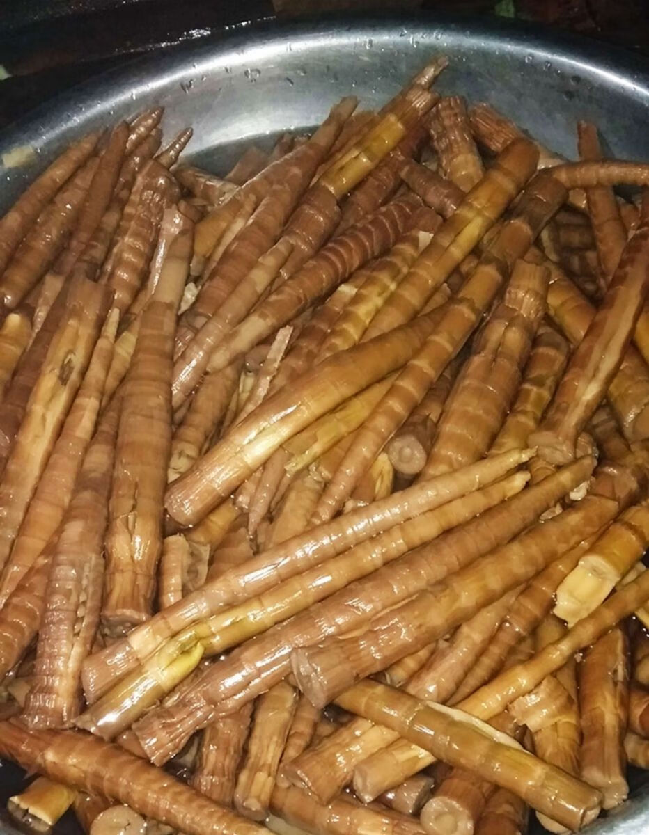 新笋 贵州赤水筒笋特产 竹笋熏笋干烟熏腊烟笋 方四川牛尾黑笋子 1斤