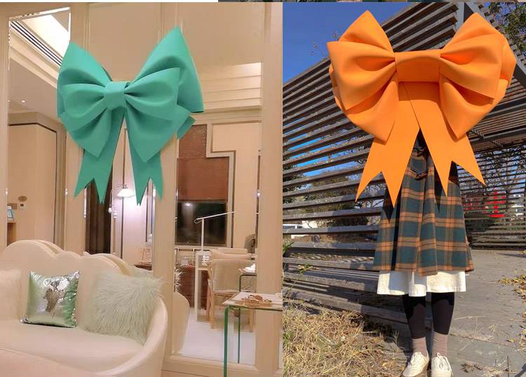 大蝴蝶结墙壁i网红超大海绵蝴蝶结挂墙面装饰eva泡沫巨型diy拍照道具