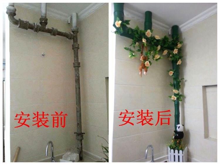 煤气下水管暖气管道卫生间包管子创意美化装饰贴纸遮挡包柱子圆柱