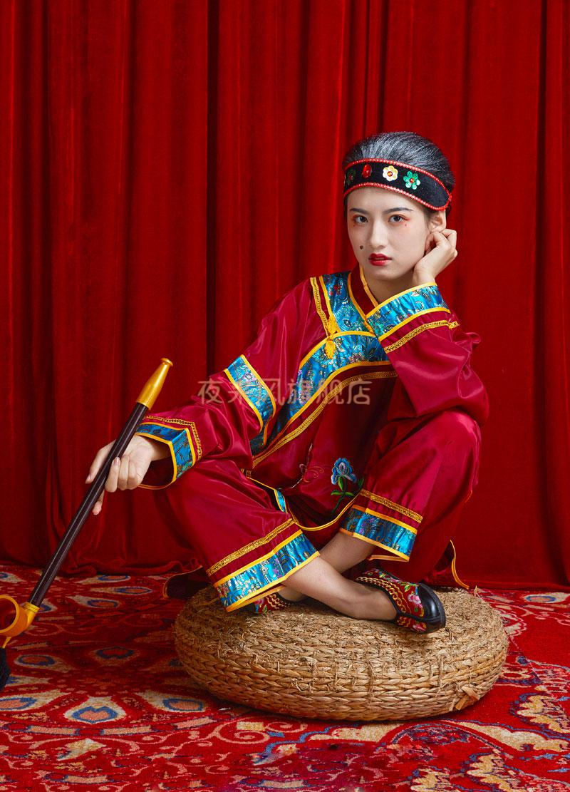 媒婆演出服装戏剧古装演出服老太太装服装演出女老太婆帽子道具假孟婆