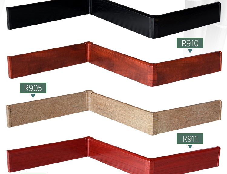 简约平板地脚线 北欧 美式 竹木纤维 pvc 白 踢脚线 r911(9cm北欧平板