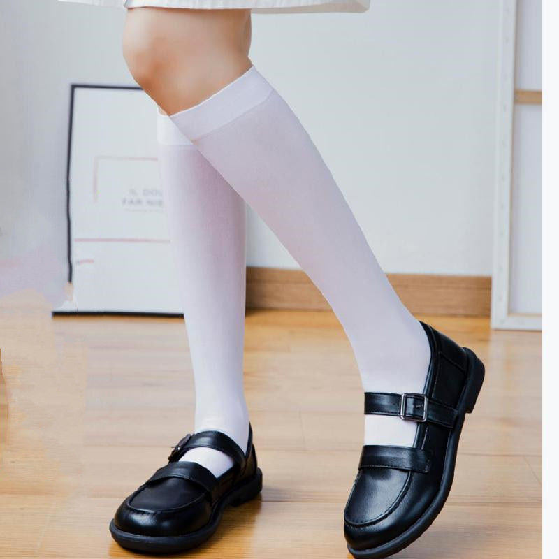 缘定儿童袜子春夏季薄款女童小腿丝袜学生中筒袜夏天鹅绒男女孩长袜