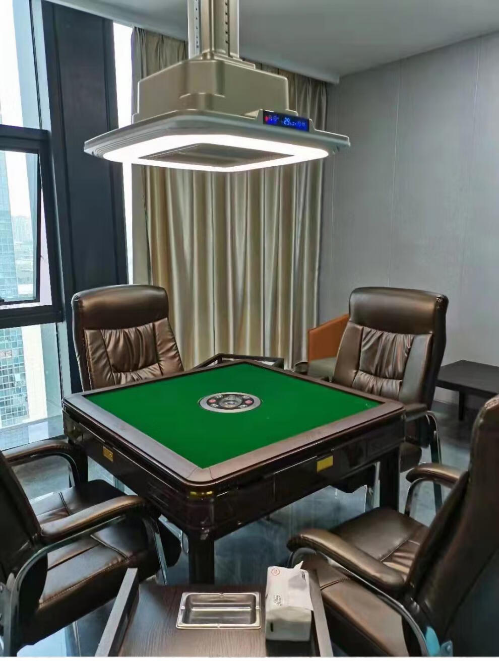 棋牌室空1气净1化机器除烟味麻将机吸烟灯棋牌室管道外排式净化灯吸烟