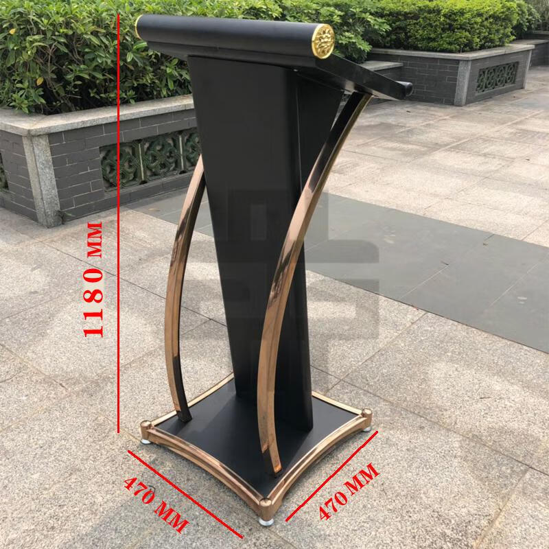 讲桌讲话台发言席发言台立式讲台 不锈钢讲台桌创意演讲台发言小型