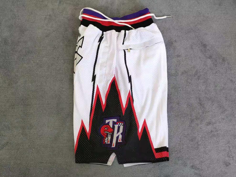 滕讯体育nba多伦多猛龙队球裤复古刺绣口袋版球裤美式高街宽松大码速