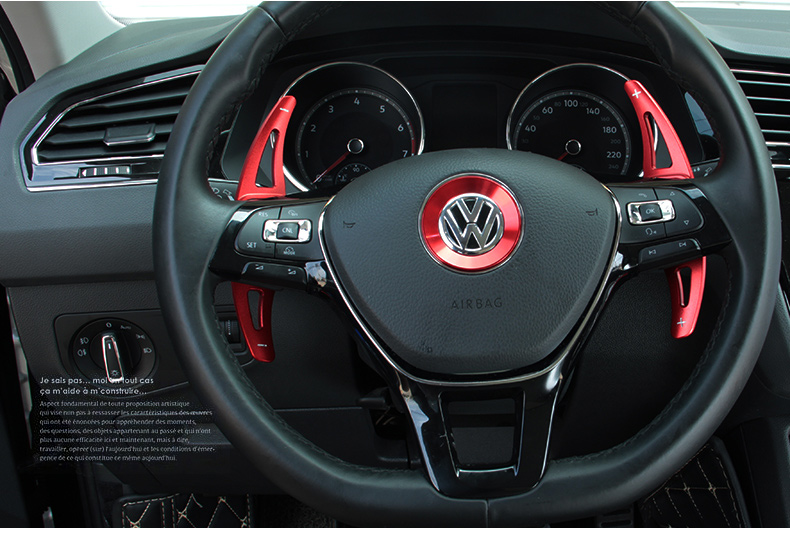 大众17-21途观l19-21大众cc 途岳换挡拨片内饰装饰方向盘改装专用