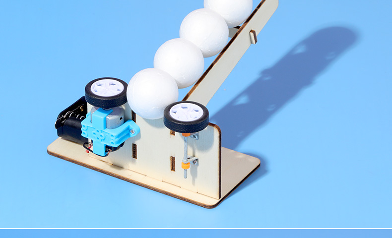 科技小制作发球机 实验玩具科技制作小发明儿童手工小学生木质自动