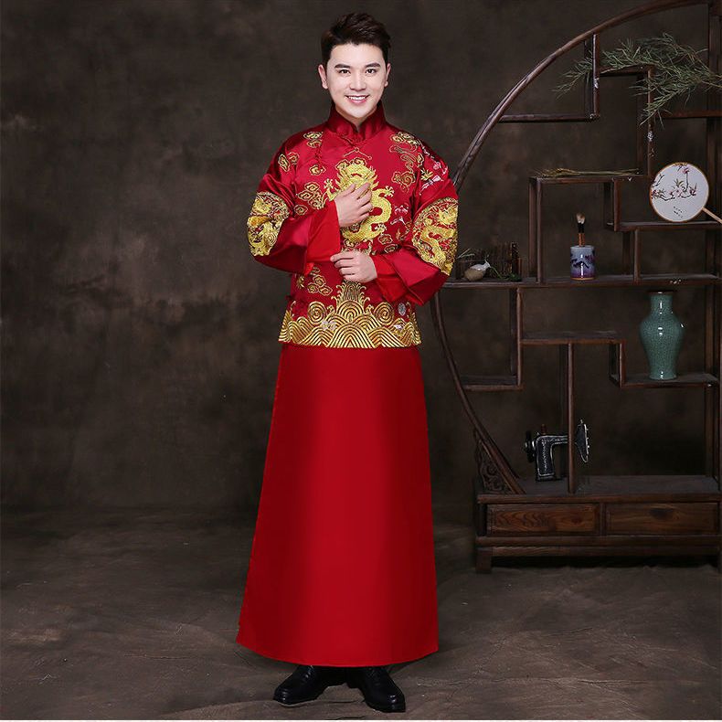 秀禾服男新婚男款秀禾新郎2022年新款中式结婚礼服古装新郎男士唐装