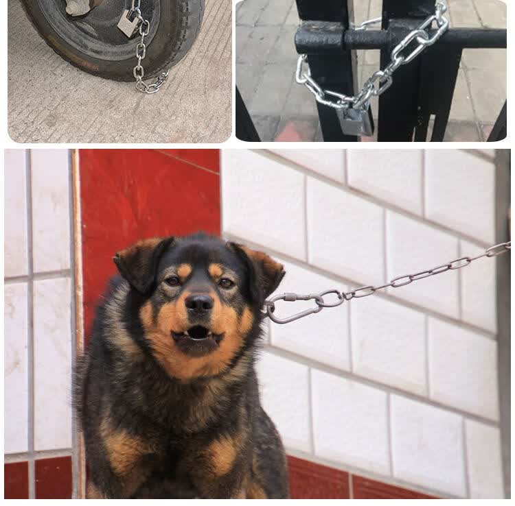 234568加粗链条镀锌铁链条锁链条狗链焊接防盗特粗铁链子吊链5毫米粗