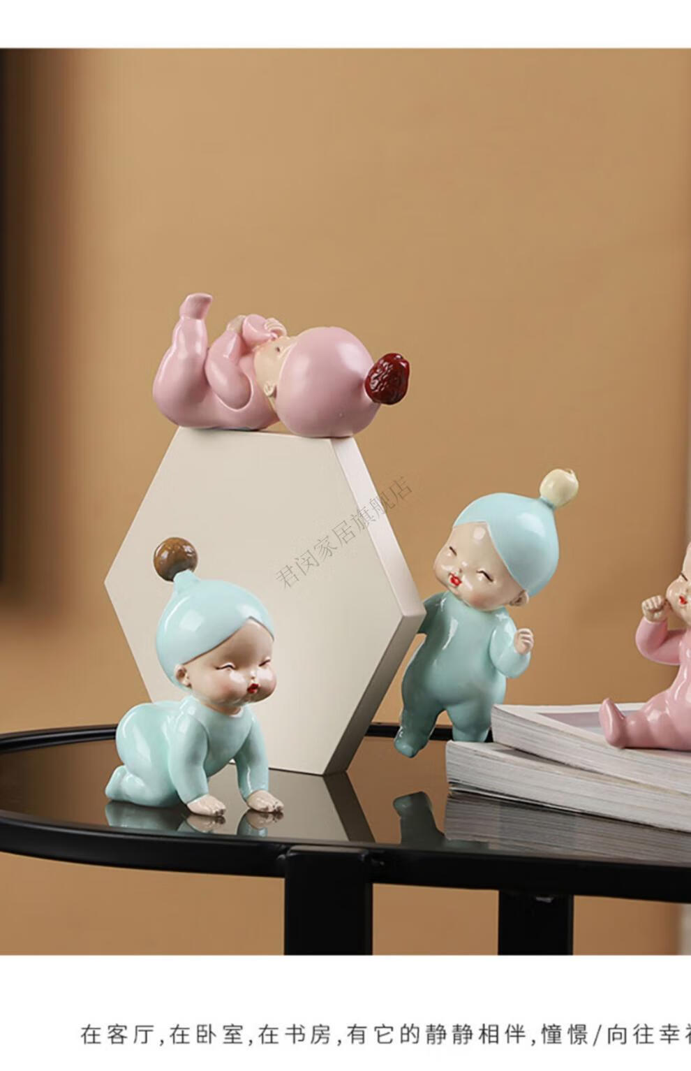 送子娃娃一对 卧室摆件新房装饰送闺蜜结婚礼品送新人 龙凤胎:(福娃-