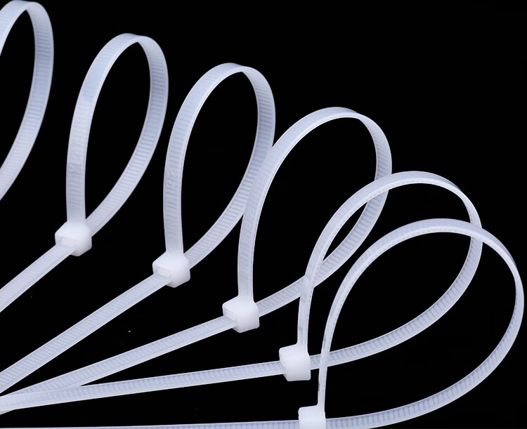 国标尼龙扎带4*150mm自锁式卡扣扎线绳捆绑束大号强 力标签 白色 3.