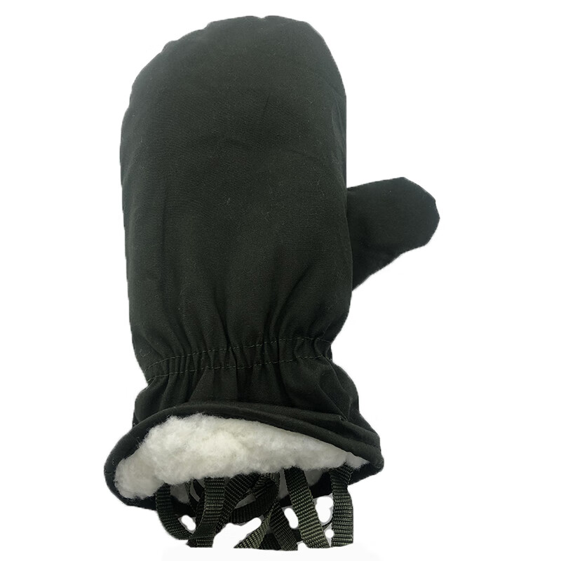 工地干活用的手套 冬季棉巴掌手套棉布加绒棉手套劳保保暖手套五指