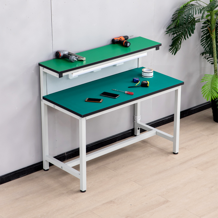 可狄 工作台 检验桌 工作台带灯焊接桌子手机维修台工厂车间生产线